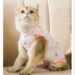 Dog Apparel Cat Clothes Pet Sterilisation Suit Anti-licking After Recovery Care Breathable Cats Weaning