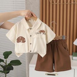 Clothing Sets Baby Birthday Outfits Summer Boys Clothes For Kids Cute Cartoon Short Sleeve Shirts And Shorts 2Pcs Toddler Tracksuits