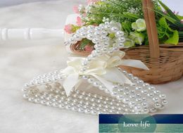 1Pcs 20cm Plastic Imitation Pearl Clothes Hanger Bow Pet Clothes Baby Kids Dress Coat Wardrobe Storage Organiser Dry Rack Factory 8244582