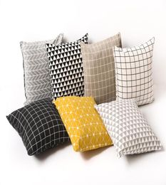 Cotton Linen Sofa Cushion Cover 7 patterns Square Home Decorative Throw Pillow Covers BH180235501142