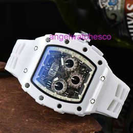 Designer Luxury Mechanics Richad Wristwatch Original to Watches Barrel Watch Mens Large dial with Hollow Personality Business Multi function