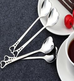 Heart Shape Stainless Steel Coffee Spoon Dessert Sugar Stirring Spoon Ice Cream Yoghourt Honey Spoon Kitchen Gift XB7678086