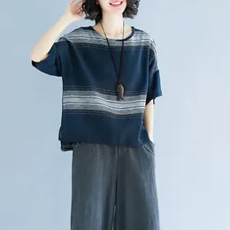 Women's Blouses Fashion Loose Asymmetrical Batwing Sleeve Striped Women Clothing 2024 Summer Oversized Casual Tops Irregular Shirts