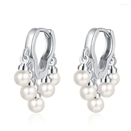 Stud Earrings Simple Female Earring 925 Sterling Silver Cloud Tassel Pearl For Women Wavy Pattern Ear Wedding Jewellery Gift Pendientes