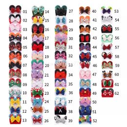 Baby Velvet Hair Belt Solid Color Hairpin Sequin Glitter Big Bow Clips Mouse Ear Wide Boutique Headband Kids Girl Hair Accessories