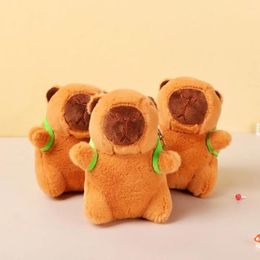 Party Favor Capibala Doll Stuffed Toys Water Guinea Pig School Bag Pendant Children Surprise Gift Cartoon Decor Birthday