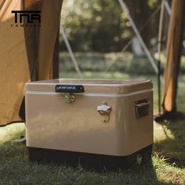TNR 40L Camping Vacuum Cooler Box Outdoor Freshkeeping Ice Bucket Cold Freezer Picnic Food Cube Car Large Capacity Incubator 240430