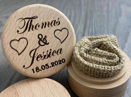 Party Supplies Personalised Wedding Ring Box Custom Name Date Wood Engagement Wooden Keepsake Engraved Vows