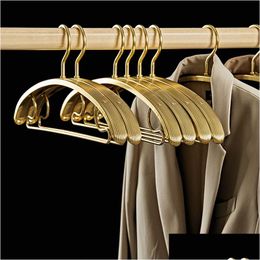 Hangers Racks 5Pcs Wholesale Coat Hanger Widen Anti-Slip Clothes Pant Bride Wedding Dress Display Rack Shop Metal Hanging Drop Del Dhppy