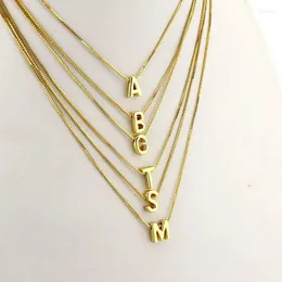 Pendant Necklaces 10Pcs Dainty Minimalist Initials Letter Name Necklace For Women Gold Color Chain A-Z Alphabet Charm Fashion Jewelry