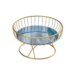 Plates Metal Iron Wire Fruit Bowl Vegetable Stand Holder Serving Basket For Kitchen Countertop Dining Table Outdoor Parties