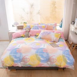 Bedding Sets 2024 Comfortable Home Life Colourful Pattern Bed Sheet Style Four Piece Set