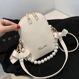 Shoulder Bags Niche Design Handbags 2024 Fashion Messenger Pearl Phone Bag Underarm Dual-use Width: 15.5cm