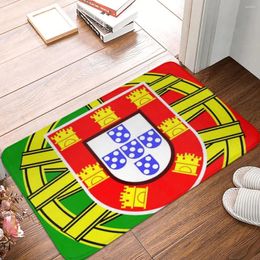 Carpets Portugal Flag Doormat Rug Carpet Mat Footpad Polyester Non-slip Absorbent Entrance Kitchen Bedroom Balcony Toilet