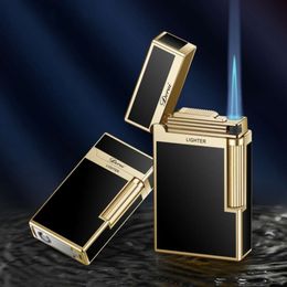 Derui High Quality Metal Side Pulley Windproof Cigarette Lighters With Hidden Cigar Knife