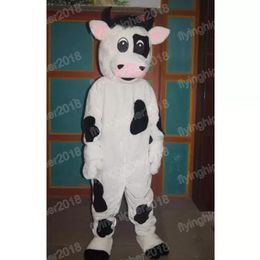 Halloween milk cow Mascot Costume Adult Size Cartoon Anime theme character Carnival Unisex Dress Christmas Fancy Performance Party Dress