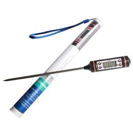 Cooking Food Probe BBQ Digital Thermometer Stainless Steel Household Food Meat Thermometer Probe With 4 Buttons Kitchen Tool VT0511225524