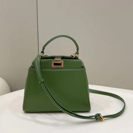 12A Luxury Handbag pure handmade exclusive custom sheep skin hand-stitched commuter bag Women's bag crossbody bag Simple material casual bag green