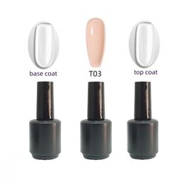 Nude Colour T03 Gel+Base coat+Top coat 15 ml 3 pieces per set UV nail gel polish