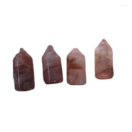 Decorative Figurines Wholesale Natural Quartz Tower Crystals Healing Stones Red Fire Mini Point For Buyer