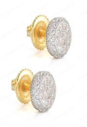 925 Sterling Silver Earrings Mens Hip Hop Jewellery Iced Out Diamond stud Earrings Style Fashion Earings Gold Silver Women Accessori7414635