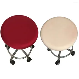 Chair Covers Solid Colour Fashion Elastic Protector Home Decor Bar Stool Cover Seat Slipcover