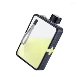 Water Bottles Portable Flat Bottle Leak Proof And Slim Square Book Shaped Designed To Fit In Your Bag Leak-Proof