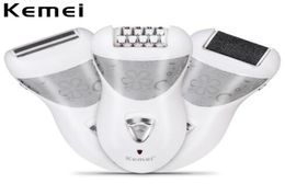Kemei KM505 3 in 1 Electric Rechargeable Cordless Epilator Shaver Face Body Hair Removal Lady Bikini Shaving Machine8889105