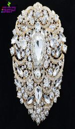 Large Brooch Pins Bridal Wedding Jewellery 49 inches Rhinestone Crystal Women Jewellery Accessories 40453766421