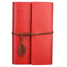 PU Leather Journal Notebook spiral kraft paper notepad classical Travel diary loose-leaf Note Books
