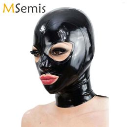 Party Supplies Latex Hood Mask Open Eyes Mouth And Nostrils Unique Women Men Club Wear Headgear Sexy Cosplay Couples Face