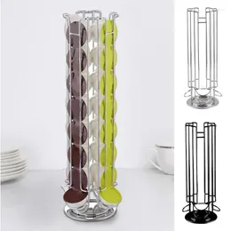 Kitchen Storage Rotatable Coffee Pod Holder Iron Counter Pods Metal Stand Rack For El Shop Pantry