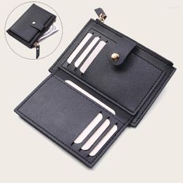 Wallets Zipper Hasp Fashion Women Leather Female Purse Mini Solid Multi-Cards Holder Coin Short Slim Small Wallet