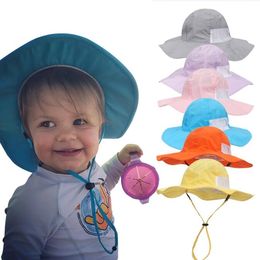 Baby Bucket Hat Solid Colour summer fisherman hat travel camping sunhat fashion waterproof fishman hats