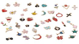 ename charms make Jewellery mix suspension diy crafts earring hairpins accessories bracelets epoxy planet gold plated metal various 4295240