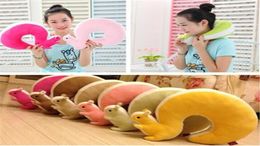 Nap Pillow Novelty Squirrel Animal Cotton Plush U Shape Neck Travel Car Home Office Health Care LJ2008216536763