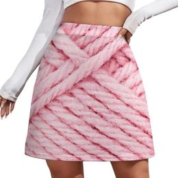 Skirts Pink Yarn Mini Skirt Sexy For Women