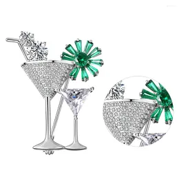 Brooches 1pc Creative Personalised Cocktail Vintage For Women Jewellery Clothing Accessories Ornaments With Plus Rhinestone