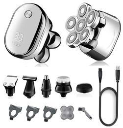 Multi grooming kit digital display electric shaver beard electric razor wet dry men facial&body shaving machine6587611