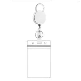 Hooks Retractable Clear Waterproof Card Cover Office Business S ID Sleeve Protect Holder Case Protector Storage