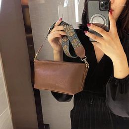 Evening Bags Women Trendy Shoulder Bag Mini Leather Zipper Clutch Purse Underarm Handbag Satchel Vintage Crossbody With Adjustable Strap
