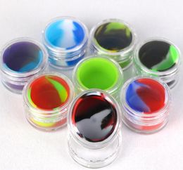 5ml High Quality Original Round Deep Plastic Custom Wax BHO Oil Dab Shatter 5 ml Silicone Lined Container Silicone Jars Dab Wax1376341