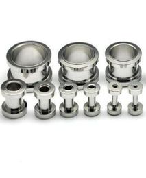 mix 218mm 120pcs stainless steel body Jewellery screw flesh tunnel ear plug flesh tunnel2033602