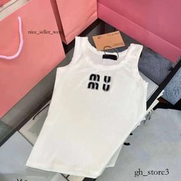 mui mui shirt miv miv shirt Mui Mui Top Woman Designer Vests Tshirts Miui Shirt Summer Womens T Shirt Tanks Diamond Embroidery T-shirts Printed Tees Tops Short 131