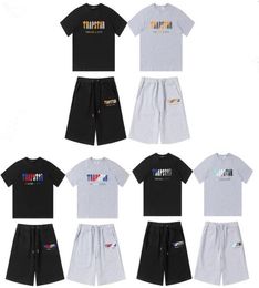 Men039s TShirts Brand Men039s Tracksuit Tshirt Shorts Suit Two Piece Sets Summer Plush Embroidery Short Sleeve Sp6256980