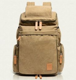Backpack Fashion Rucksack Men's Canvas Leisure Travel Bag Laptop Vintage Women Shoulder Bags Tote