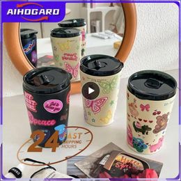 Water Bottles Sippy Cup Charming Easy To Carry Keep Drinks Cute Design Convenient For Students Portable Travel Mug With