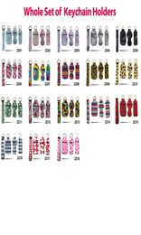 18 Designs 4pcsset Neoprene Chapstick Wristlet Hand Sanitizer Holder Earbuds Case Keychains Marble Series Lipgloss Bag Key Ring A2231393