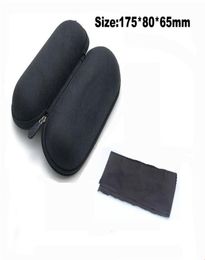 Black circle with cloth Cover Sunglasses Case For Women men Glasses Box With EVA Zipper Eyewear Cases Eyewear Accessories9574960