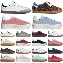 2024 Bold Shoes womens Designer sneakers Pink Glow Platform shoe White Gum OG Footwear White Green Indoor Suede men women outdoor sports Trainers 36-45